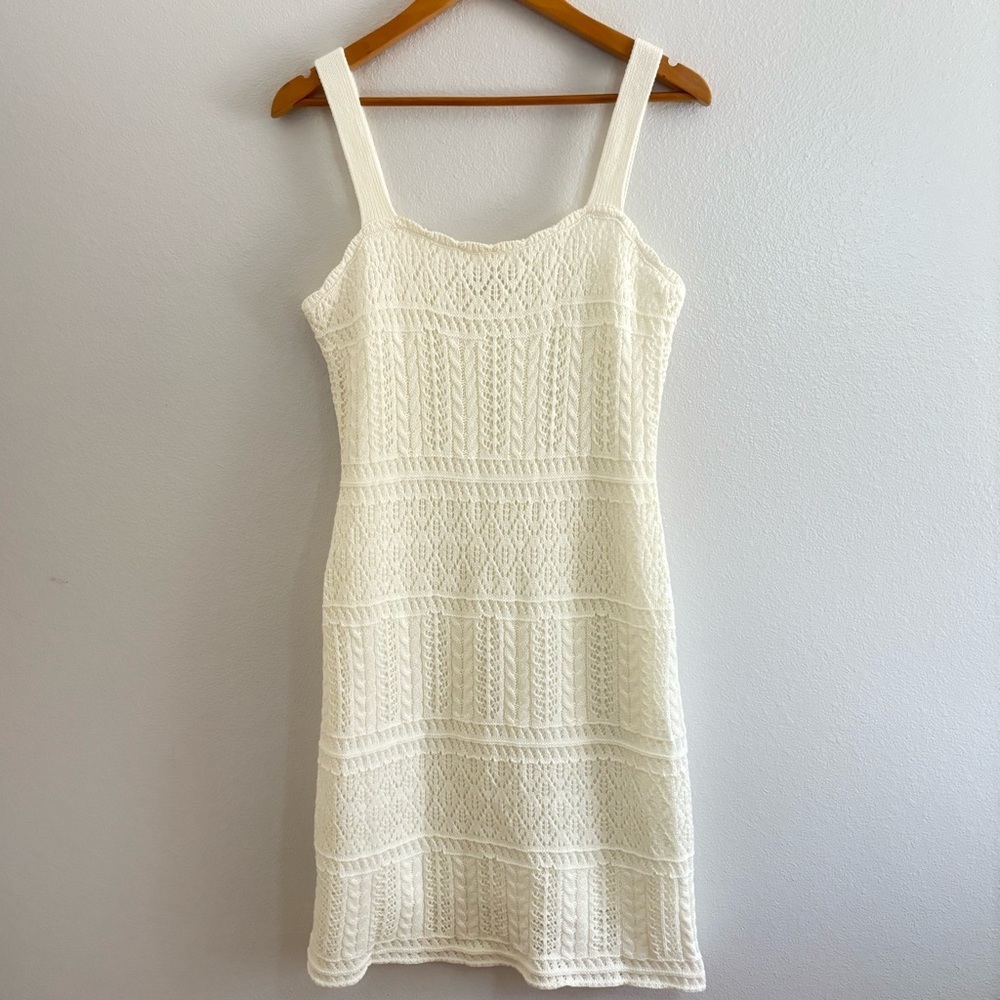 Taylor Ivory Crochet Knit Midi Cottagecore Dress – Size XL - Picture 13 of 13